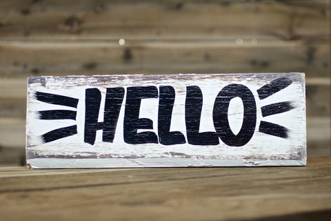 HELLO — Hand Painted Sign