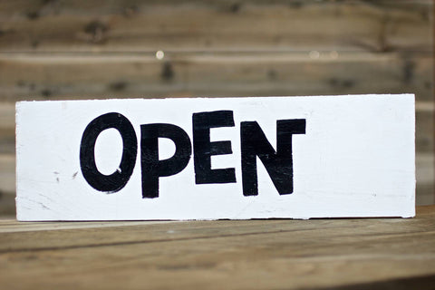 OPEN — Hand Painted Sign