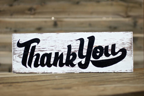 Thank You — Hand Painted Sign